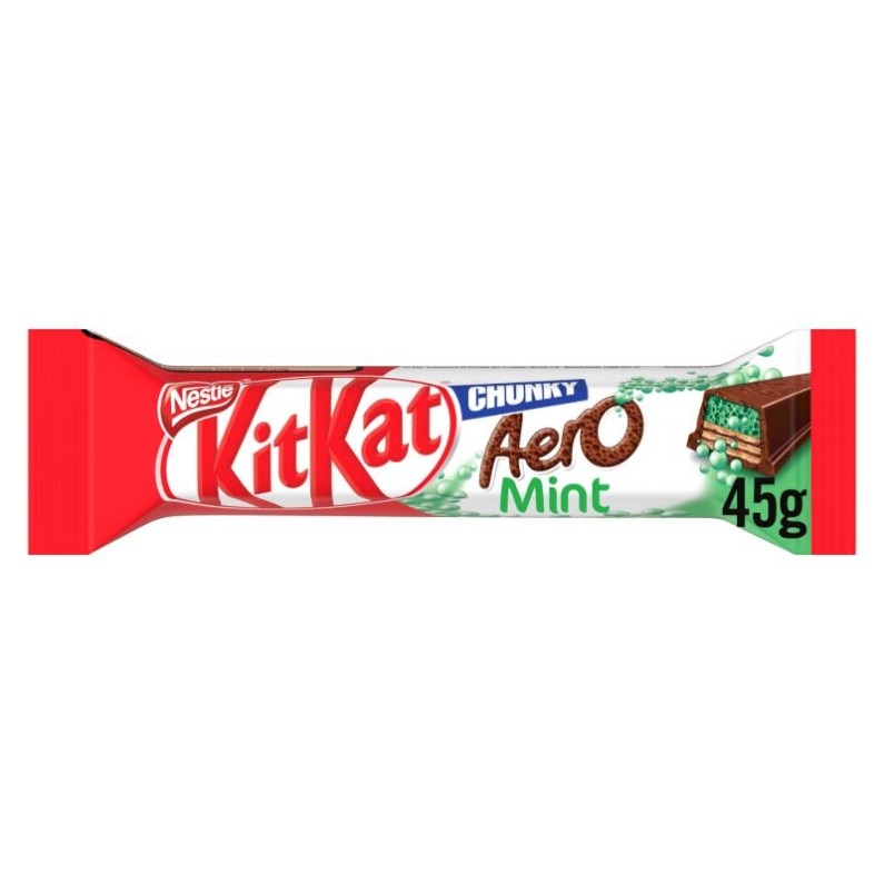 KitKat Chunky Aero Mint Chocolate Bar Front of Pack